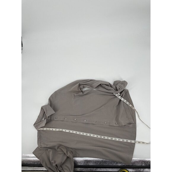 Projek Raw The 24/7 Flex Shirt Button Up Medium Modern Fit Long Sleeve Taupe - Picture 8 of 8